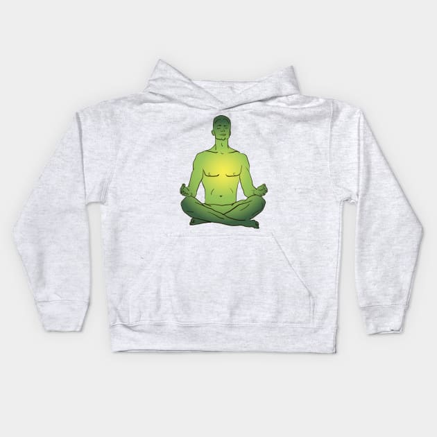 Yoga #8 Kids Hoodie by Olga Berlet